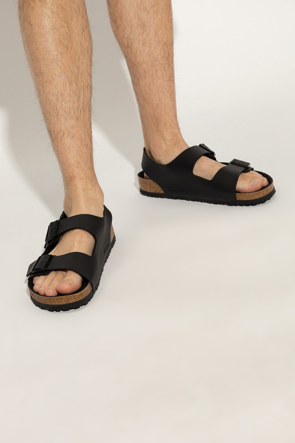 Black Milano sandals Birkenstock s low profile improves these shoes aerodynamics and reduces their weight Biname fmedShops Denmark